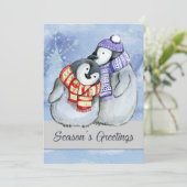 Carte de vacances de Bonnes Fêtes (Debout devant)