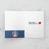 Carte de vacances de Boston Terrier Snow globe (Intérieur)