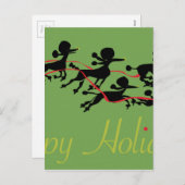 Carte de vacances de caniche (Devant / Derrière)