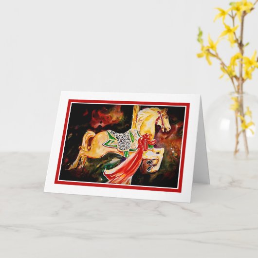 Carte de vacances de carrousel (Fleur jaune)