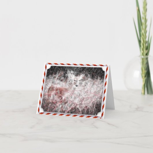 Carte de vacances de cerfs communs de Noël de (Devant)