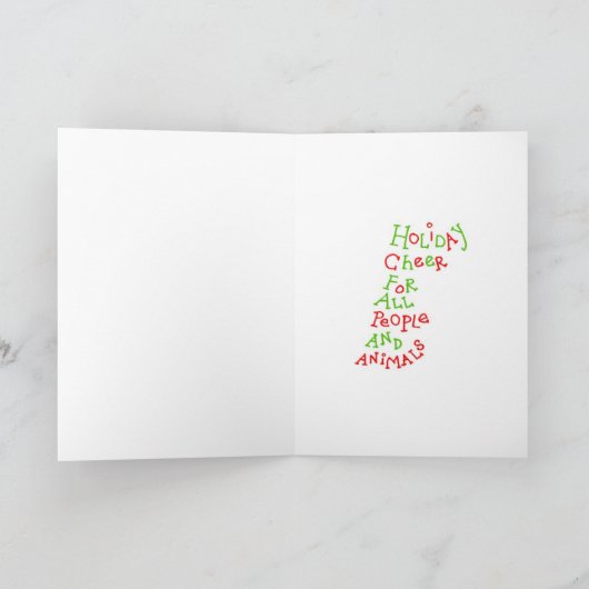 Carte de vacances de chat (Intérieur)