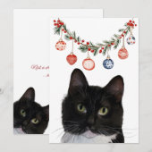 Carte de vacances de chat à plat (Devant / Derrière)