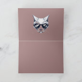 Carte de vacances de chat cool avec des lunettes d (Intérieur)