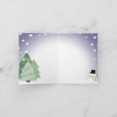 Carte de vacances de chat de neige Tout est neigeu (Intérieur)