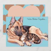 Carte de vacances de chien de berger allemand câli (Devant / Derrière)