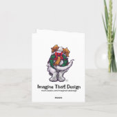 Carte de vacances de chien Saint-Bernard (Dos)