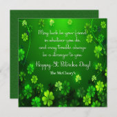 Carte de vacances de citation de la Saint-Patrick  (Devant / Derrière)