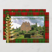 Carte de vacances de Clan Burnett écossais, arbre  (Devant / Derrière)