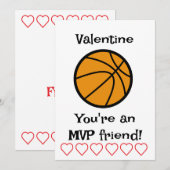 Carte de vacances de classe de basket-ball MVP pou (Devant / Derrière)