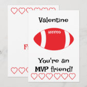 Carte de vacances de classe de football MVP pour e (Devant / Derrière)