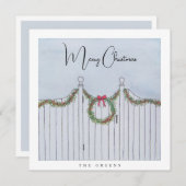 Carte de vacances de clôture de Garland (Devant / Derrière)