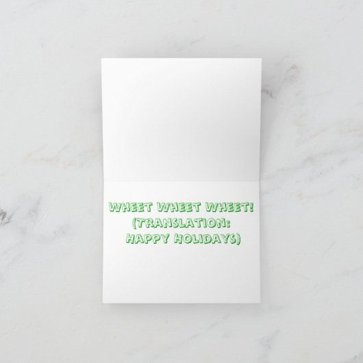 Carte de vacances de cobaye (Intérieur)