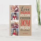 Carte de vacances de collage de photo de Joyeux (Devant)