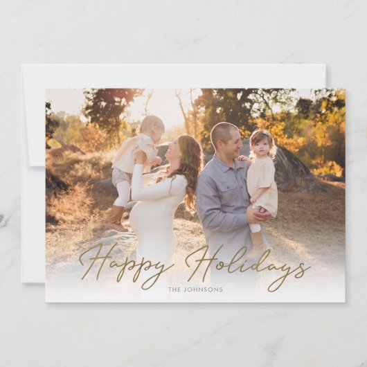 Carte de vacances de collection Gold Happy Modern (Devant)