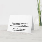 Carte de vacances de colley de sommeil (Dos)