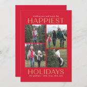 Carte de vacances de couleur comestible en collage (Devant / Derrière)