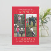 Carte de vacances de couleur comestible en collage (Debout devant)