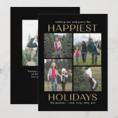 Carte de vacances de couleur modifiable en collage (Devant / Derrière)