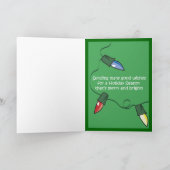 Carte de vacances de crâne de Père Noël (Intérieur)