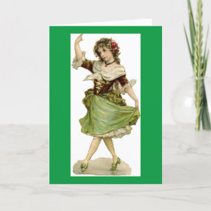 Carte de vacances de danseuse irlandaise