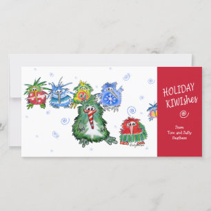 Carte de vacances de dessin animé KIWIshes