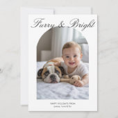 Carte de vacances de famille douillette Furry & Br (Devant)