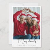 Carte de vacances de famille élégante avec des vib (Devant)