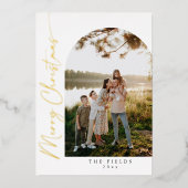 Carte de vacances de famille en écriture élégante  (Recto)