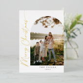 Carte de vacances de famille en écriture élégante  (Debout devant)