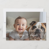 Carte de vacances de famille enneigée Furry & Brig (Devant)