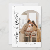 Carte de vacances de famille photo moderne simple  (Devant)