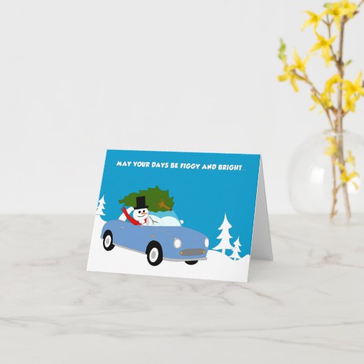 Carte de vacances de Figaro (Fleur jaune)