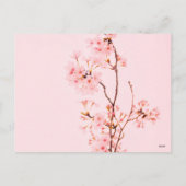Carte de vacances de fleurs en marbre rose (Dos)