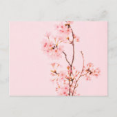 Carte de vacances de fleurs en marbre rose (Devant)