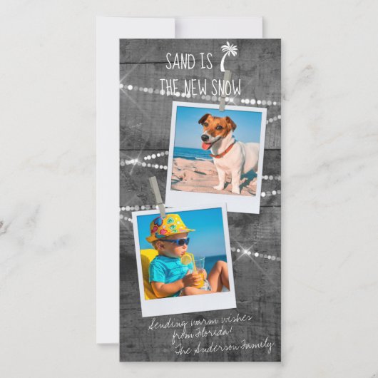 Carte de vacances de Floride tropicale avec photo  (Devant)