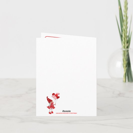 Carte de vacances de gnome de fille et de garçon p (Dos)