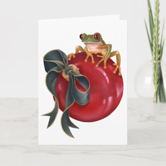 Carte de vacances de grenouille d'arbre (Devant)