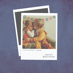 Carte de vacances de Hanukkah photo instantanée no