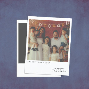 Carte de vacances de Hanukkah photo instantanée no