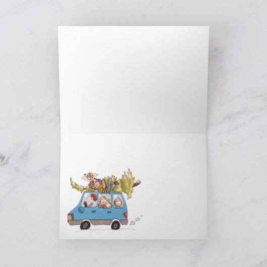 Carte de vacances de Hugger d'arbre de Noël (Intérieur)