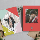 Carte de vacances de joie de bloc de couleur