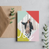 Carte de vacances de joie de bloc de couleur