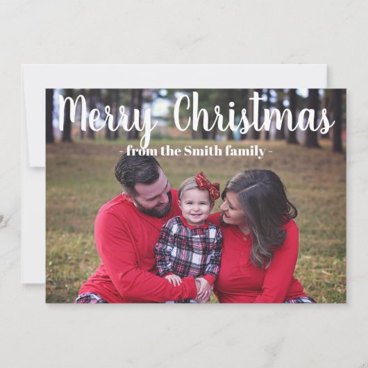 Carte de vacances de Joyeux Noël de famille (Devant)