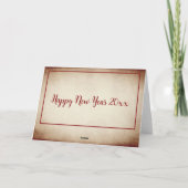 Carte de vacances de la calligraphie rouge moderne (Dos)