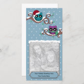 Carte de vacances de la Chouette d'hiver (Devant / Derrière)