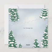 Carte de vacances de la famille ours dans un chale (Dos)