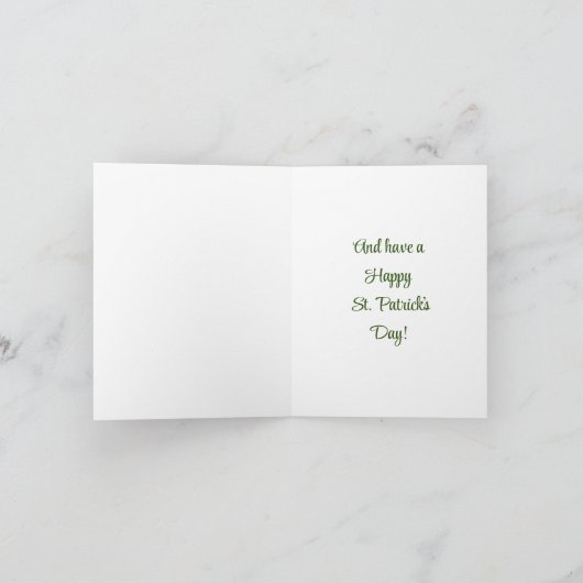 Carte de vacances de la fée de la Saint-Patrick (Intérieur)