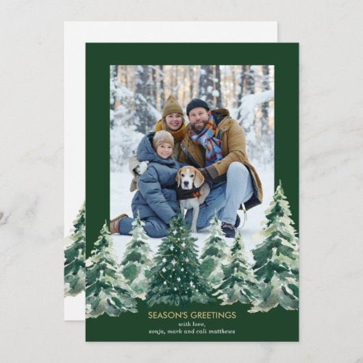 Carte de vacances de la ferme d'arbres (Devant / Derrière)