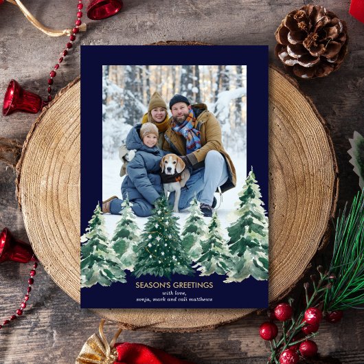 Carte de vacances de la ferme d'arbres